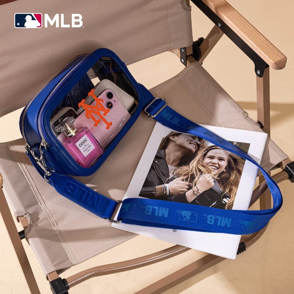 MLB New York Mets Team Clear Crossbody Bag/Stadium Bag - Picture 4 of 9